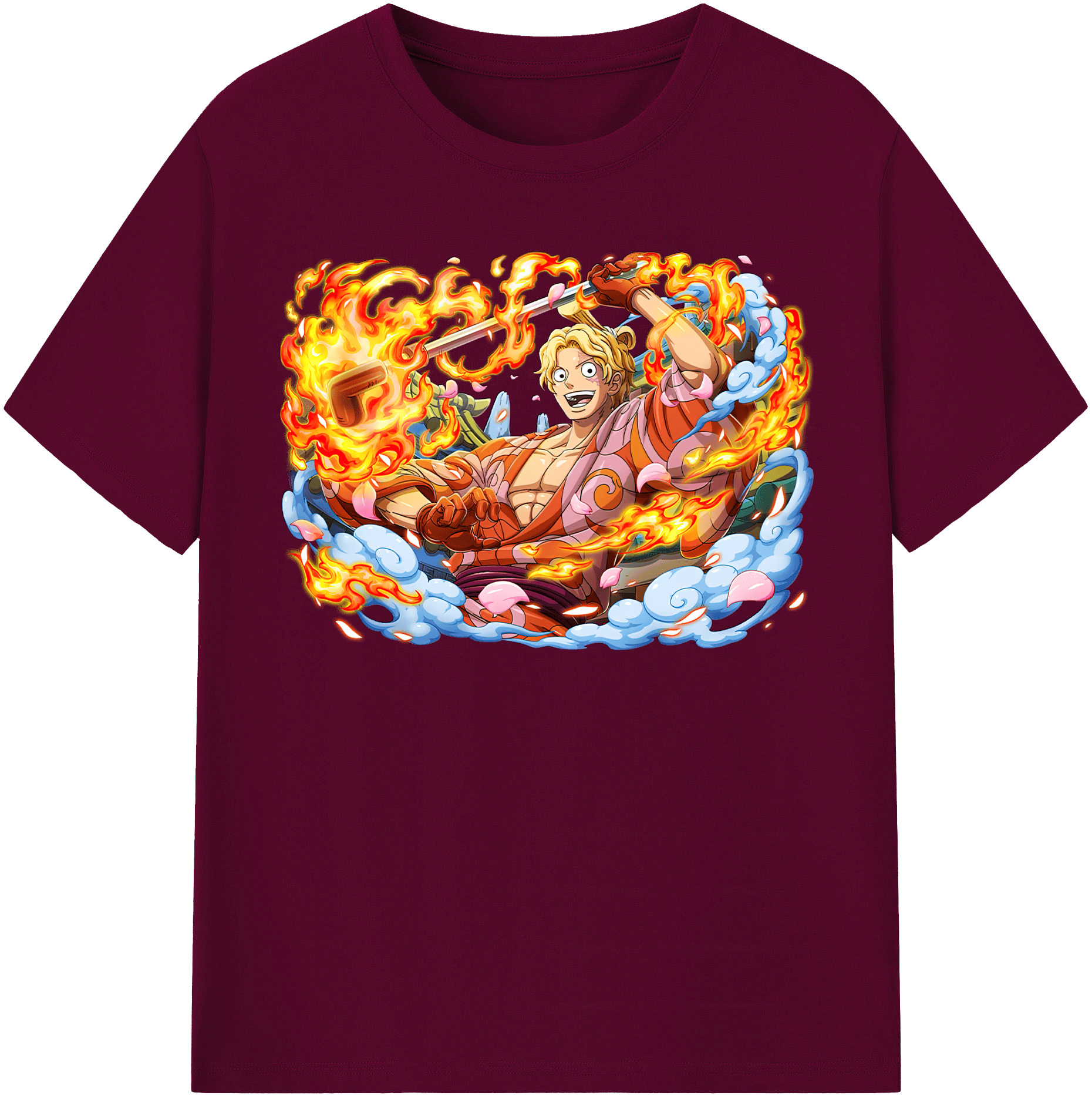 （画像用） ワンピース サンジ ONE PIECE Sanji レディースカジュアルプリントTシャツ（綿100％）